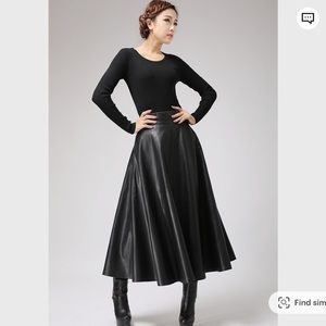 Leather (faux) Maxi Skirt